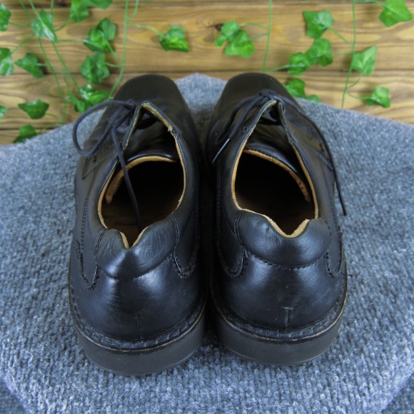 Ecco Men  Derby Oxfords Black Leather Size 42 Medium  Used 2025‎ main image 4